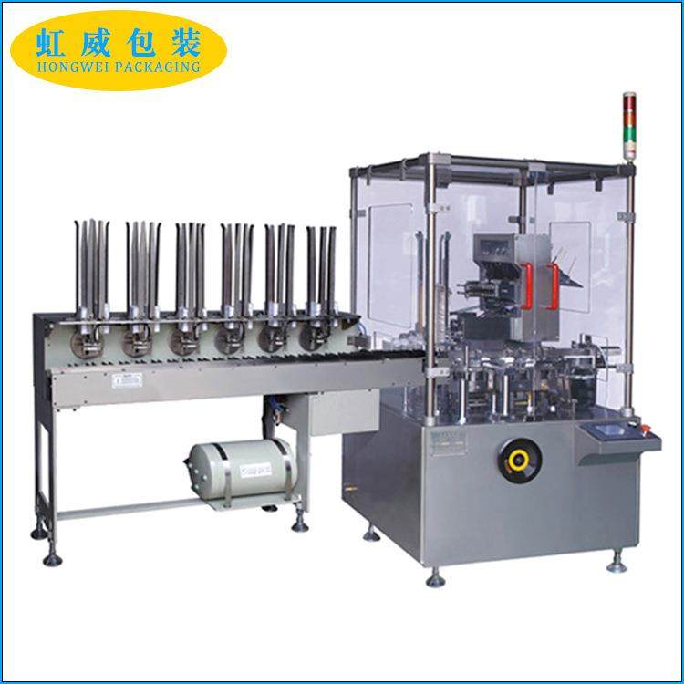 彩色铅笔高速装盒机记号笔封盒机全自动文具装盒机机械设备