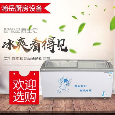 超市小型冰柜商用卧式展示柜单双温冷藏冷冻雪糕柜