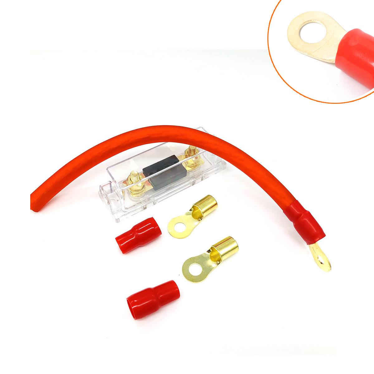 汽车音响改装件300AANL保险丝座0GA电源线圆形端子组合