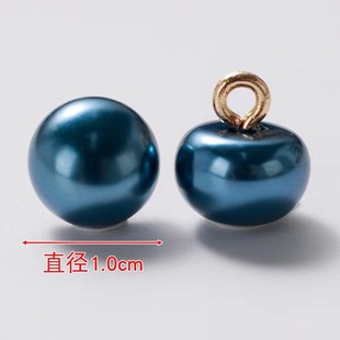 高档彩色珍珠纽扣蘑菇纽扣衬衫 婚纱半圆铜脚手缝纽扣 针织衫