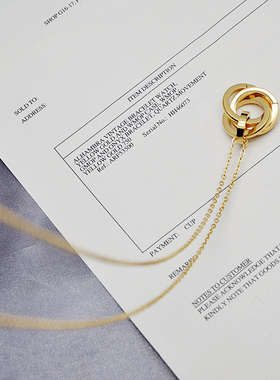 ZOXI小众设计网红圈圈毛衣链长款韩版轻奢简约不掉色项链女潮百搭