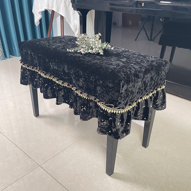 轻奢钢琴罩现代简约盖布丝绒布半罩通用款复古防尘罩高级感顶盖布