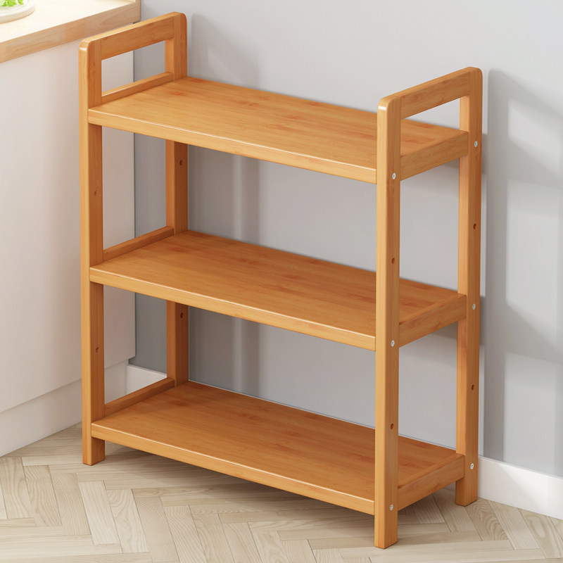 楠竹厨房置物架简易客厅储物柜锅具用品收纳架实木多层小书架落地,厨房/烹饪用具,厨房置物架/置物柜/角架,淘宝优惠券,粉丝福利购,淘宝优惠卷