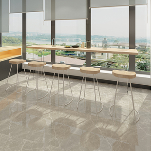 压克力悬浮实木吧台桌隔断柜阳台小吧台靠墙吧台桌子高脚桌椅组合