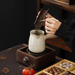 室内插电煮茶壶黑晶炉罐罐侧把壶煮茶器 围炉煮茶网红家用套装
