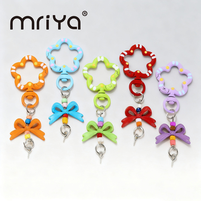 Mriya烤漆弹簧扣花朵形