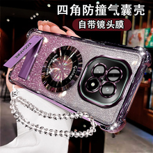 适用真我v60手机壳气囊闪粉rmx3995磁吸折叠支架RealmeV60S高级新款镜头膜全包rmx3996硅胶V60超薄防摔保护套