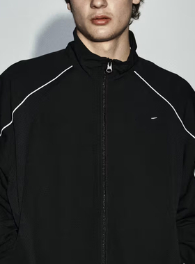 自主SS25 week4 Track Jacket袖口刺绣logo拉链开合夹克男女同款