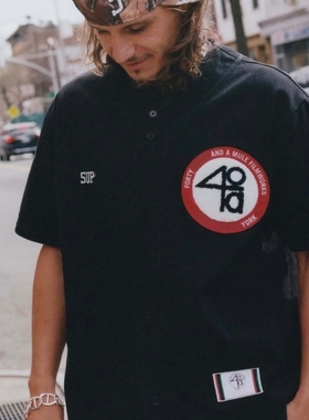 25ss 40 acres自主款twill baseball jersey印花短袖