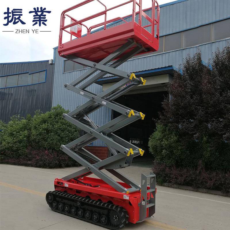 工地煤矿果园采摘使用履带升降机升降平台全自动履带高空作业车