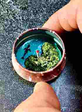 原创纯手工制作海岛灯塔微缩景观手办摆件戒指盒扩香器创意礼物