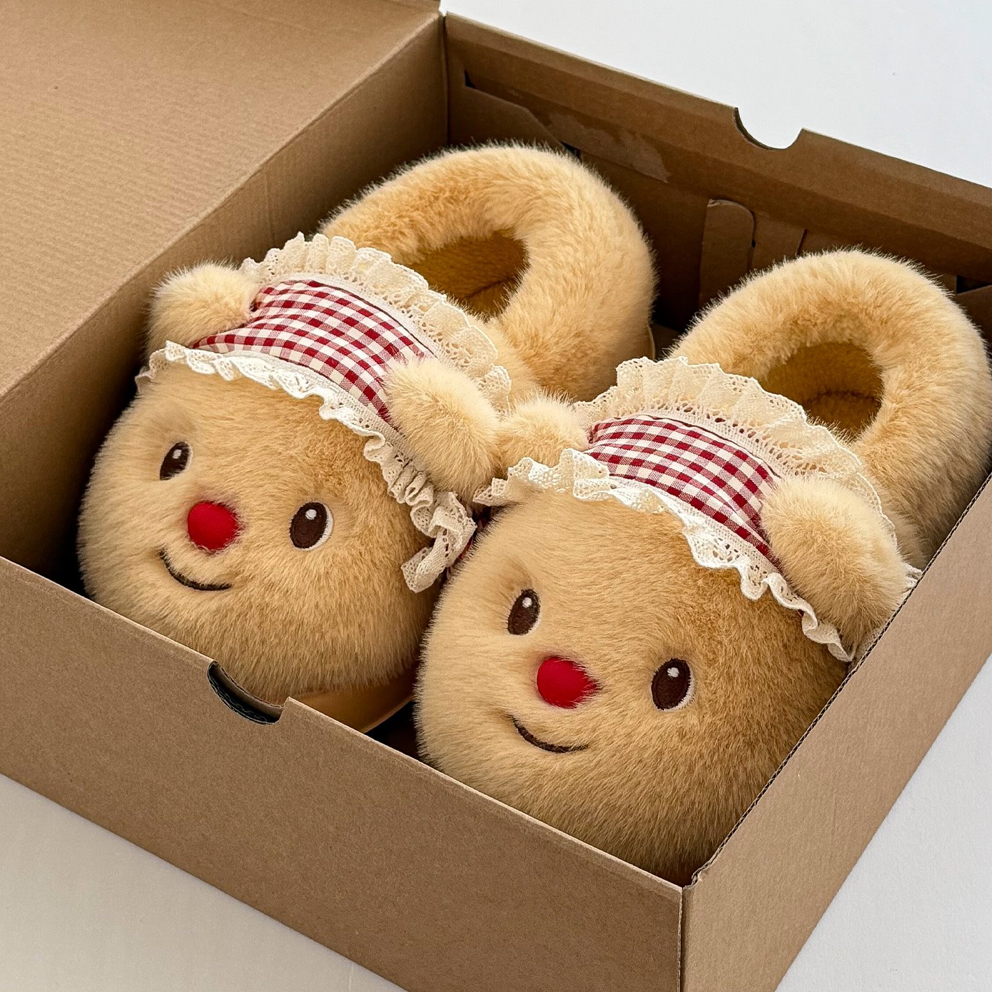 可爱棉拖鞋女款包跟外穿