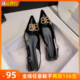 气质包头凉鞋 大码 女20o24夏季 法式 新款 外穿黑色尖头单鞋 女鞋 41一4