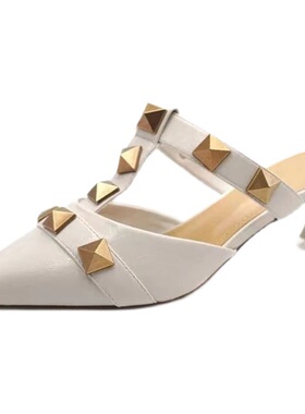 313233小码凉拖外穿s春夏时尚显瘦尖头包头细高跟浅口半拖百搭单