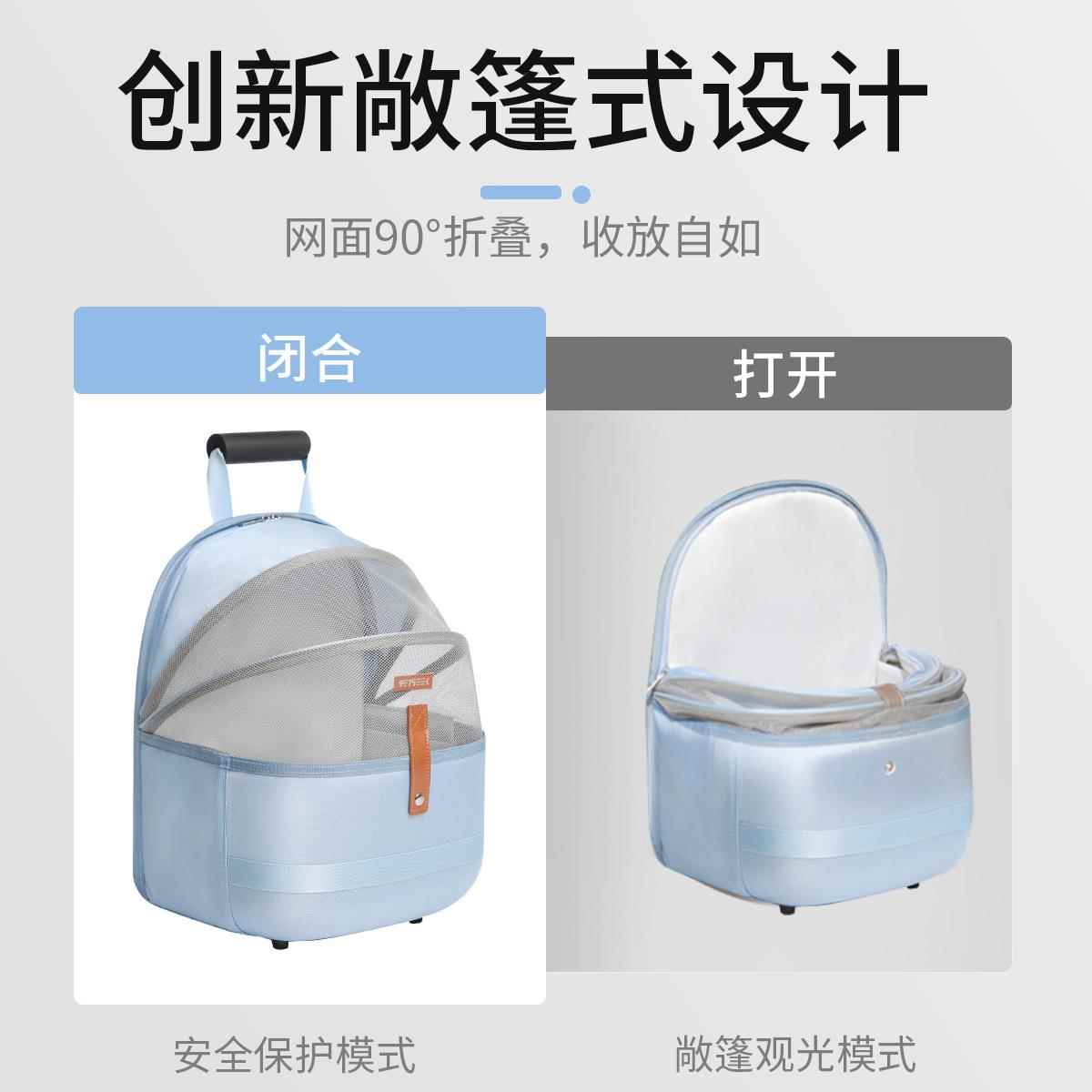 宠物外出包小型犬猫包p便携猫咪双肩背包太空舱透气狗包外带用品