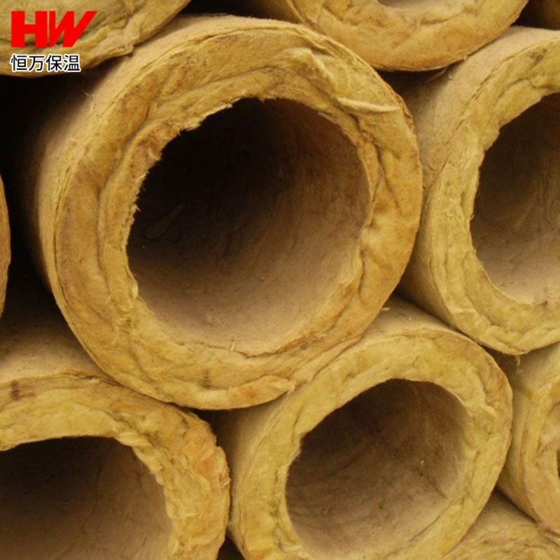 定制A级50mm铝箔岩棉保温管工业锅炉蒸汽管道用隔热贴面岩棉管壳