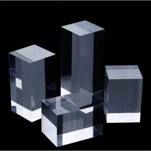 亚克力摆件水晶方块展台有机玻璃首饰展示架加工