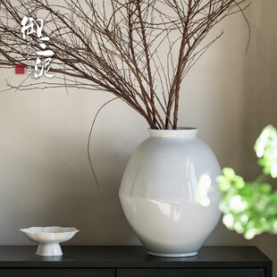 天青色陶瓷瓶水培鲜插瓶客厅装饰百合帝王瓶