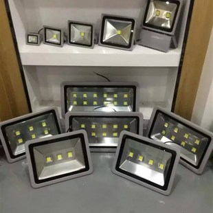 LED投光燈100w戶外室外燈防水廣告燈20w30w50w150w泛光燈200w路燈