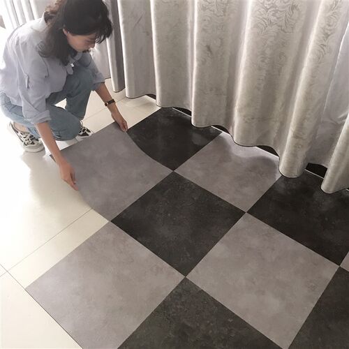 5平方家用d自粘地板贴PVC地板革加厚耐磨防水泥地板胶垫地板砖贴