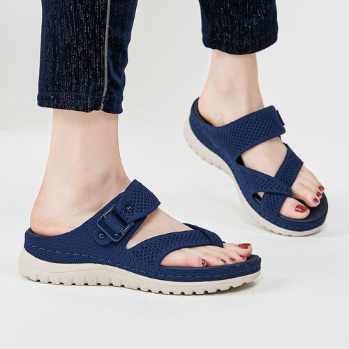 超轻防滑线缝夹趾拖m鞋女外穿高跟凉拖夏季海边软底增高夹脚沙滩