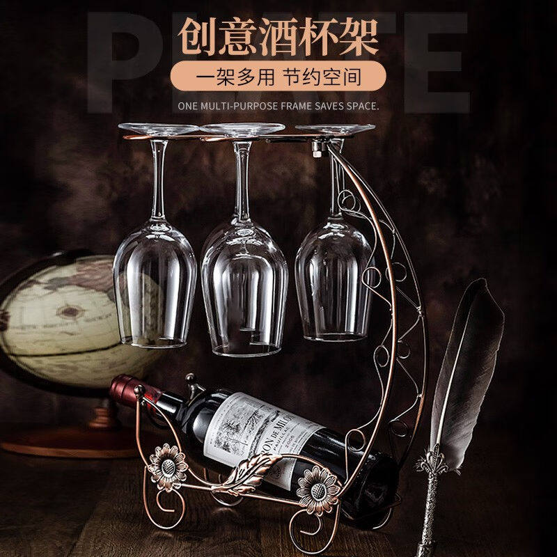 红酒架柜内葡萄酒k瓶架洒柜装摆设现代欧式摆件客厅装Z饰品龙舟酒