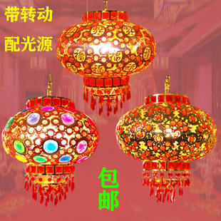 吊灯 阳台乔迁入宅开业过年大门口结婚福字走马电动旋转LED红灯笼