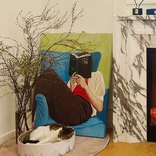 小众艺术挂画中古包豪斯风格装饰画画芯素材高清微喷图库电子档AI