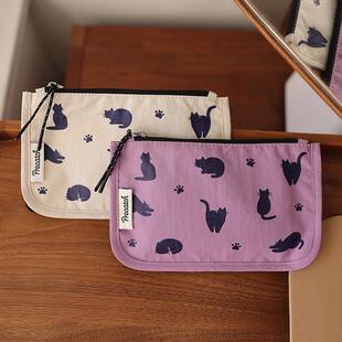 便携旅行机票证件银行卡耳机线收纳袋轻薄小号细长型迷你包中包