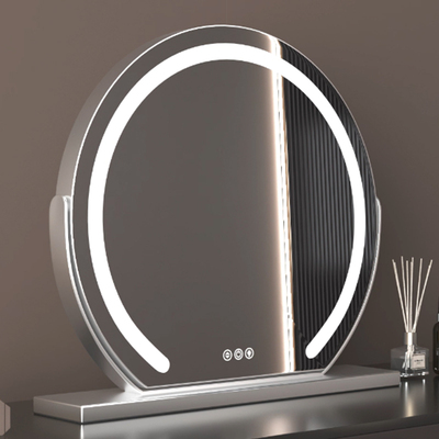 化妆镜带灯eled半圆灯带台式桌面网红充电智能梳妆镜触控美妆镜in
