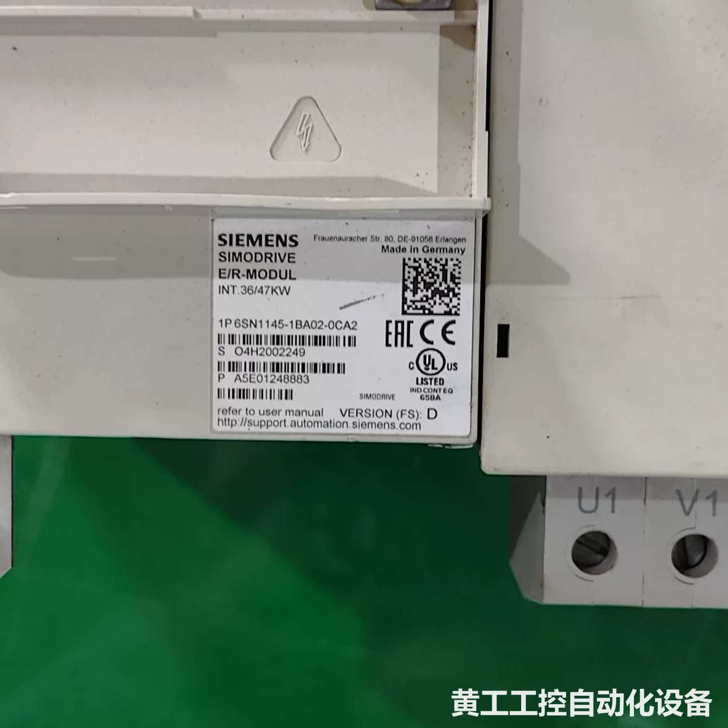 西门子SIMODRIVE 611电源模块,型号6SN1145