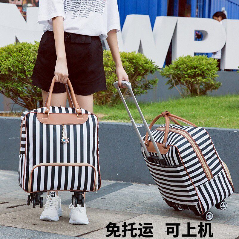 手拉背囊万向轮拉杆可背可拉旅游行李箱包袋带滑轮子双肩背包超轻