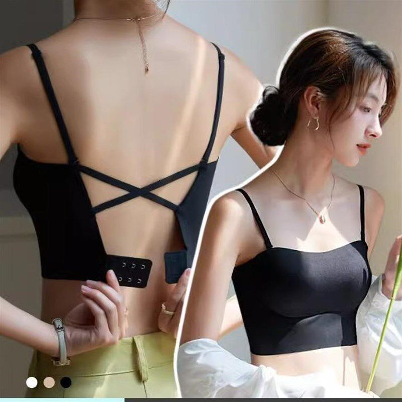 美背内衣女夏季薄款2024小胸聚拢无痕文胸背心一体式抹Z胸网红爆