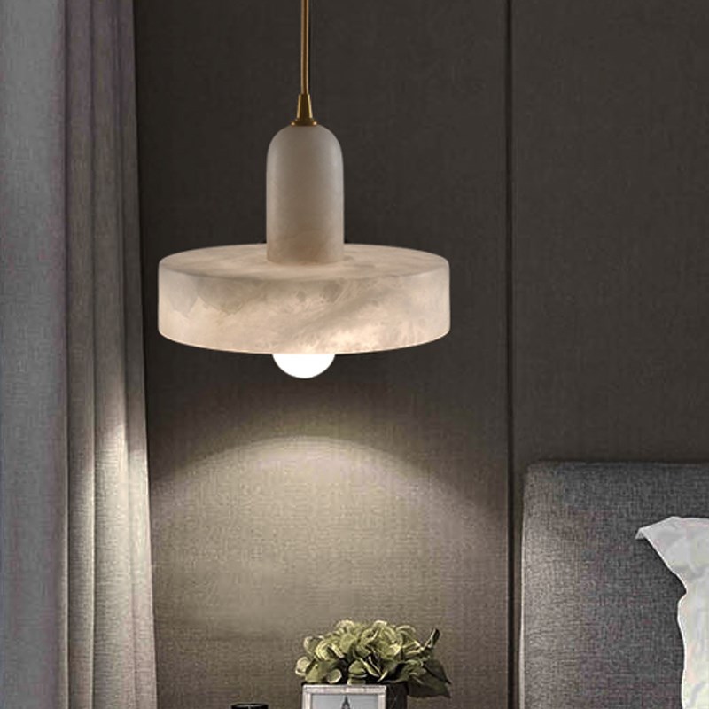 全铜云石小吊灯现代简约民宿高级感床头灯手电筒吧台柜台卧室灯具