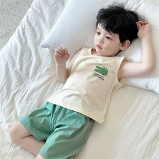经典回归!宝宝背心短裤套装男童百搭外穿运动套装女童居家外穿服