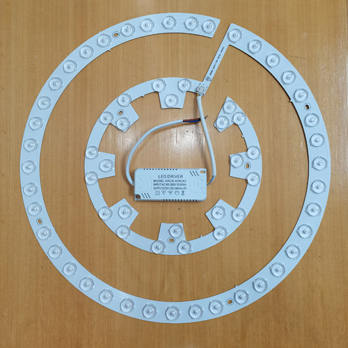 吊扇灯led灯盘灯板风扇灯替代透镜灯芯灯泡灯板吸顶改造圆形灯条