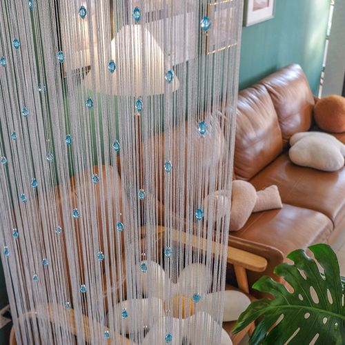 2023年新款流苏线帘隔断帘门帘挂帘装饰可加密定制橱窗店面婚庆用