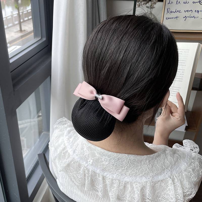 头花网兜职业女发网简约护士空乘美容师前台工作盘发银行邮政发饰
