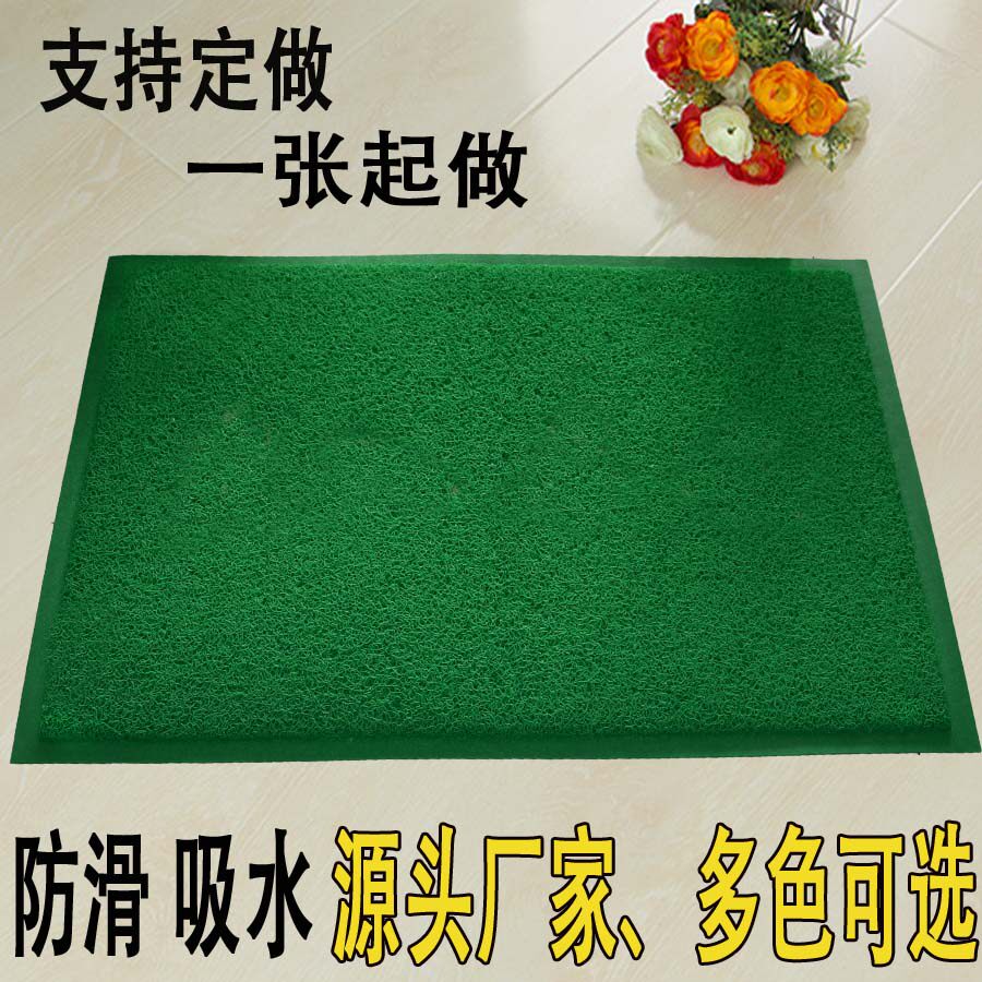 绿色大门口防滑垫厕所地垫饭店厨房防油J防水走道橡胶进门脚垫门
