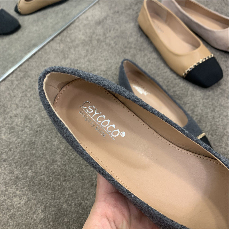 气质~平底豆豆k鞋女鞋子2021年新款秋季浅口百搭奶奶单鞋,女鞋,乐福鞋（豆豆鞋）,淘宝优惠券,粉丝福利购,淘宝优惠卷