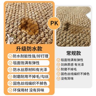 仿剑麻入户门t地垫纯色脚垫门口玄关客厅地毯防滑可裁剪 2025新款