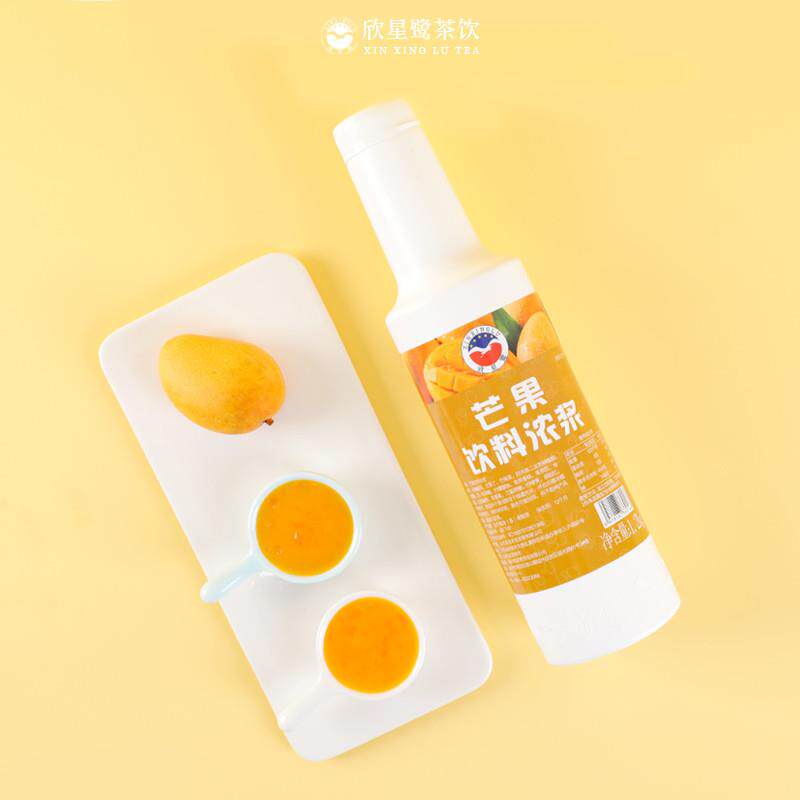 新货欣星鹭芒果果汁果味饮料浓浆奶茶店专用杨枝甘露原料水果茶果