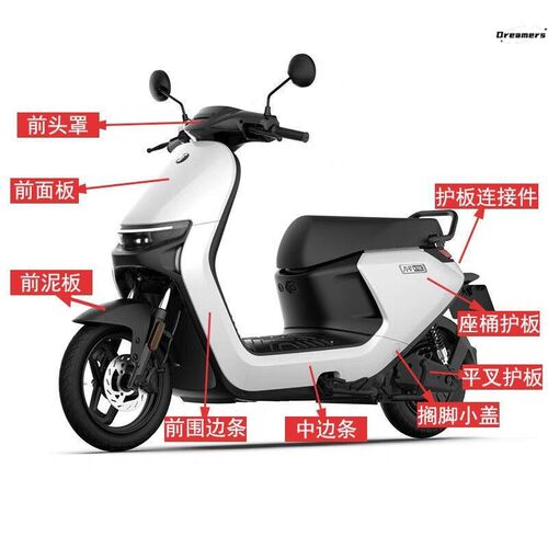 九号电动车N系列全车壳烤漆件外壳黑件内壳N70N80N85N90C原厂厂家