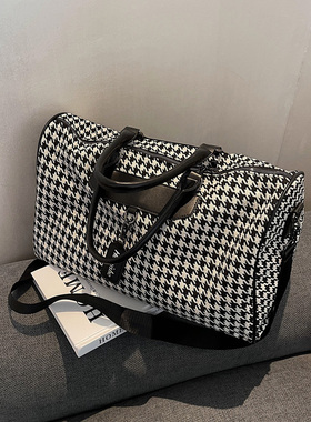 出差旅游帆布时尚行李包女手提轻便大容量便携短途登机旅行包女潮