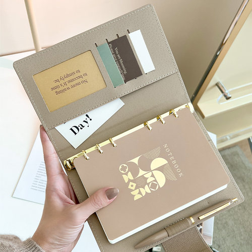 精致高级活页g笔记本定制logo本子商务记事本工作手帐本日记本成