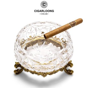CIGARLOONG茄龙雪茄烟灰缸欧式 23EP9 奥地利水晶镶铜烟具摆件CLG