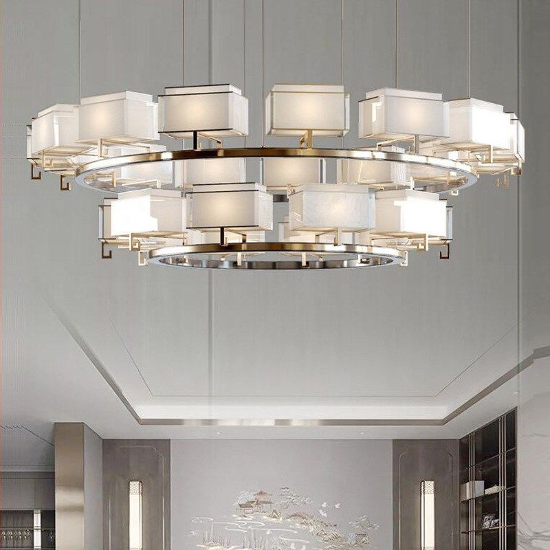 新中式酒店大堂宴会厅新款餐饮吊灯 饭店高档包厢包间铁艺吊灯,家装灯饰光源,客厅吊灯,淘宝优惠券,粉丝福利购,淘宝优惠卷