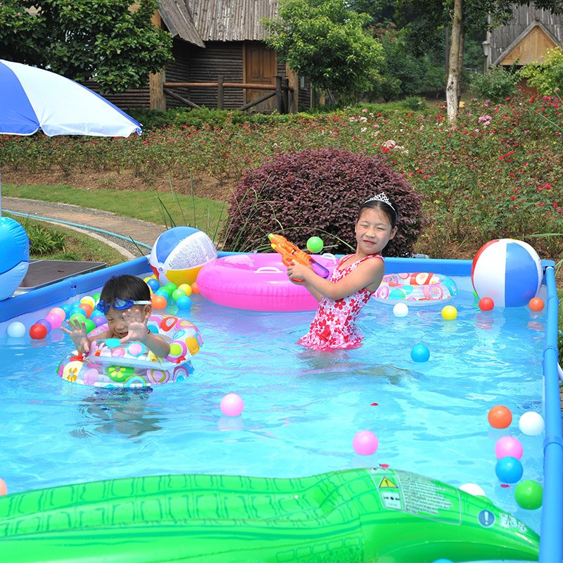 Bestway跨境超大号儿童支架游泳池家用加厚高成人泳池充气养鱼池
