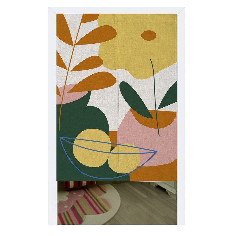 门帘布艺马蒂斯门帘简约撞色艺术隔离帘防油烟遮挡半帘厨房定制花,居家布艺,定制窗帘,淘宝优惠券,粉丝福利购,淘宝优惠卷