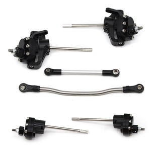 SCX10 II 90046 90047铝合金钻石门桥 前转向杯套件 一对带拉杆